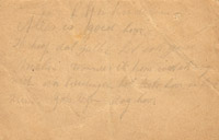 Achterzijde briefkaart mei '40