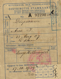 Distributiestamkaart Arie Diepraam